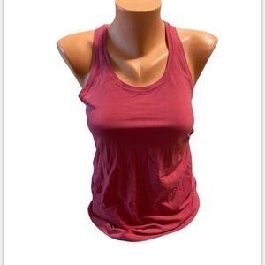 Lululemon Pink T-Back Stretch Racerback Active Yoga Run Workout Top Women's S-M